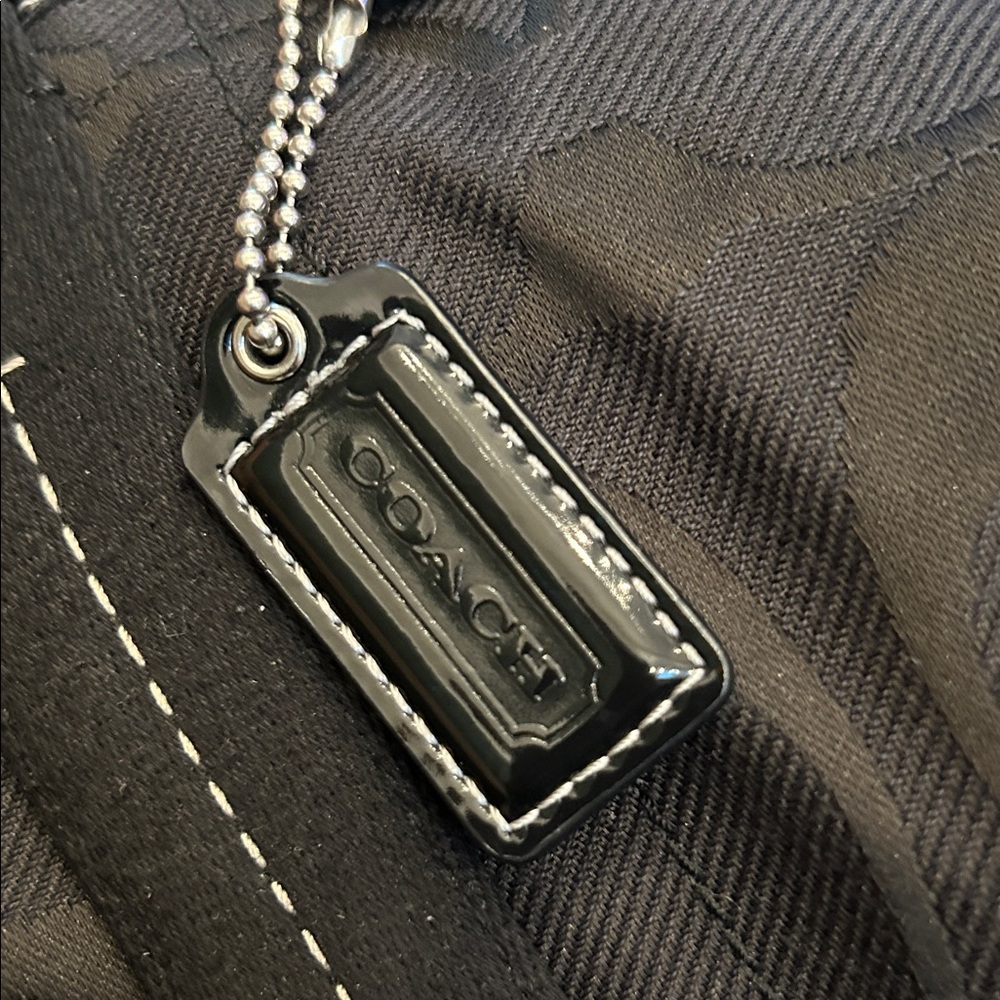 Coach Black Signature Pattern Tote - Picture 2 of 5
